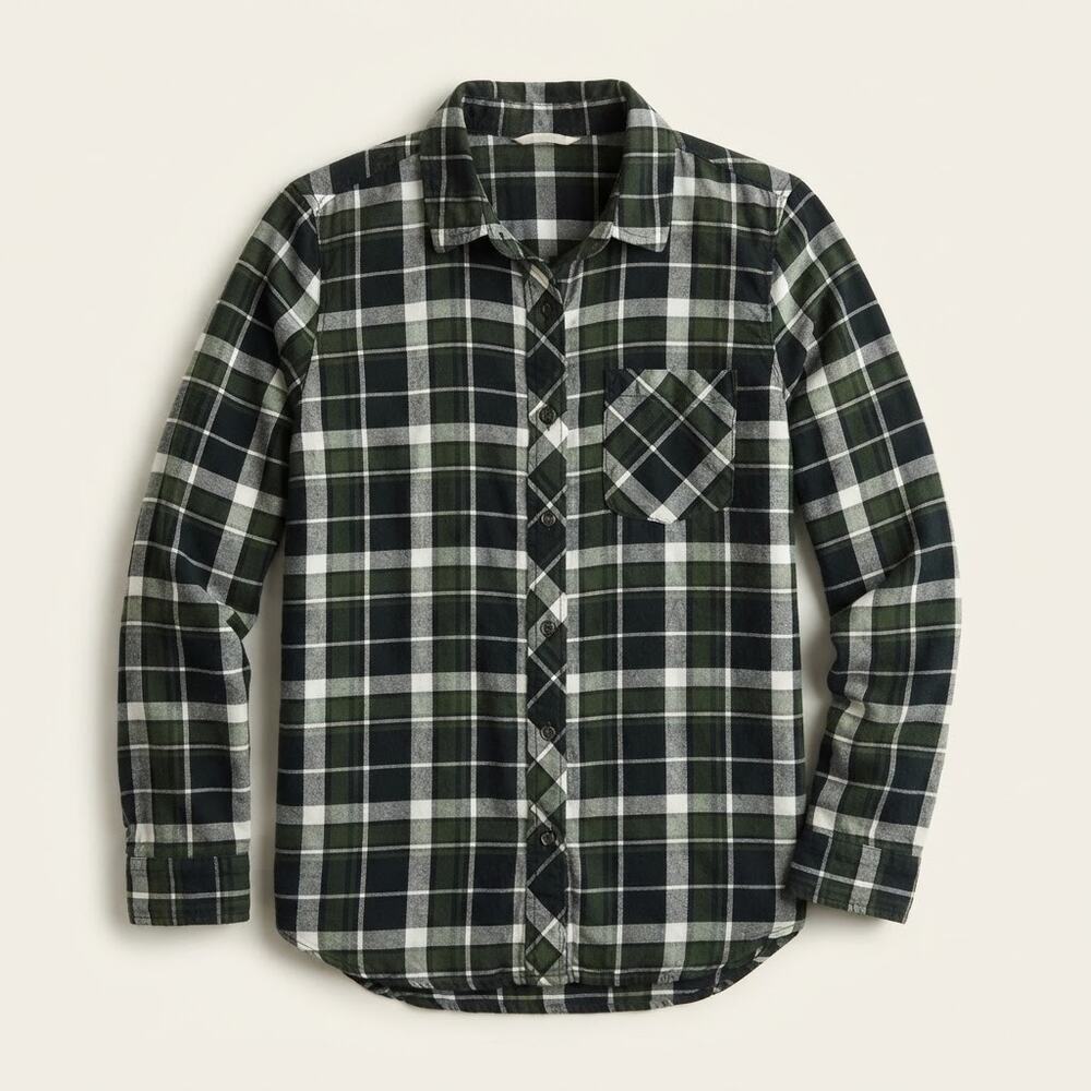 Athleta Womens S Outdoors Grunge Western Sierra Plaid Button-Front Tunic Shirt